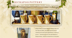 Desktop Screenshot of kickapoopottery.com